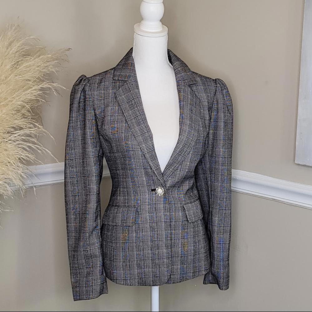 Joe's Blazer | Plaid  | Gray and Black | Stylish